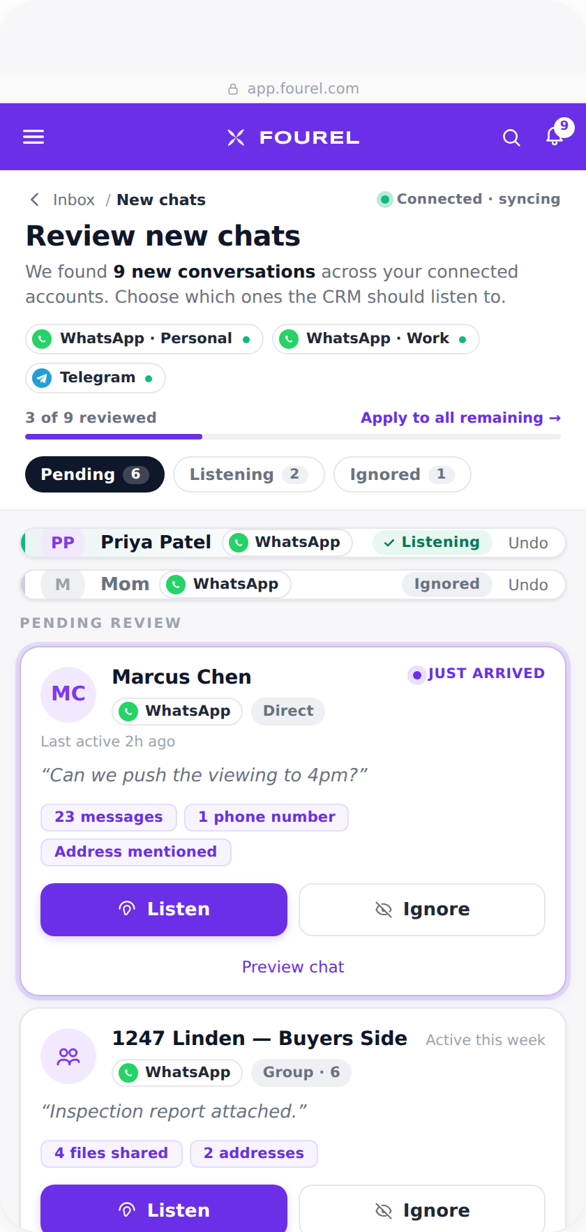 Fourel review queue